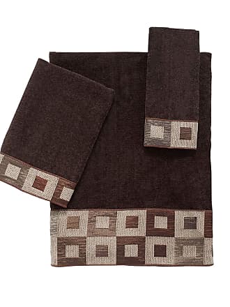 Avanti Linens Precision Collection 3 Pc Embellished Towel Set,Mocha