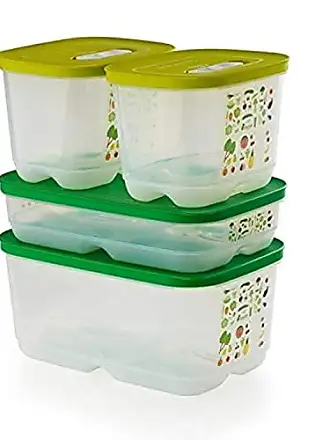 Tupperware Set of 4 Smidgets Tiny 1 oz Containers Sheer with Aqua Lids