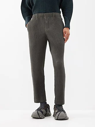 ISSEY MIYAKE MEN Wool Blend Pleats Pants (Trousers) Black 3