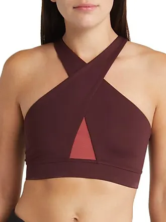 Stelle Women s Longline Sports Bra Wirefree Padded Crop Tank Top Medium  Support for Yoga Workout Fitness, 2-burgundy (Crisscross Back), X-Small :  : Clothing, Shoes & Accessories