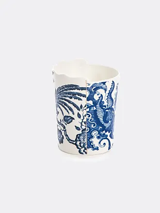 Seletti Hybrid Sagala floral-print coffee cup set - White