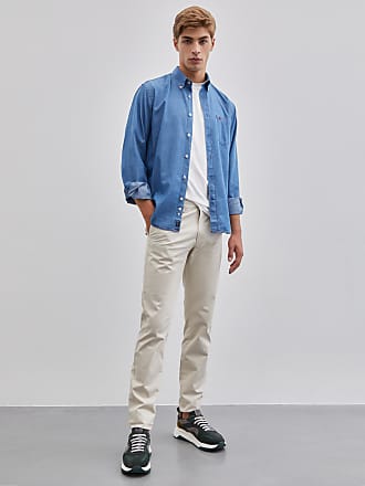 Camisa Eleventy de Lino de color Blanco para hombre Hombre Ropa de Camisas de Camisas informales de botones 