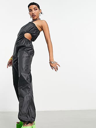 collusion black strapless jumpsuit