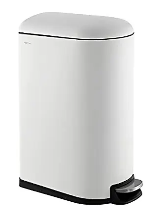 happimess Beni Kitchen Trash/Recycling 16-Gallon Double-Bucket Step-Open  Trash Can, Black