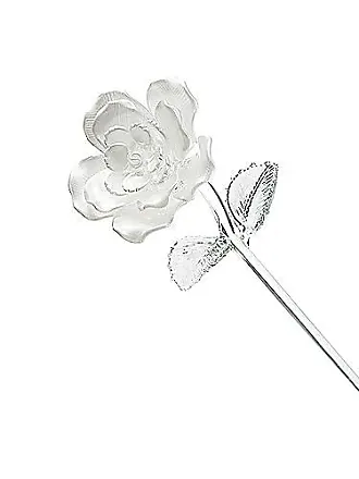 Waterford Crystal Rose Figurine, Fleurology Pearl White Glass Flower Decor  - 15 Hand Finished Glass Decor, Flower Paperweight - Elegant Glass Flowers