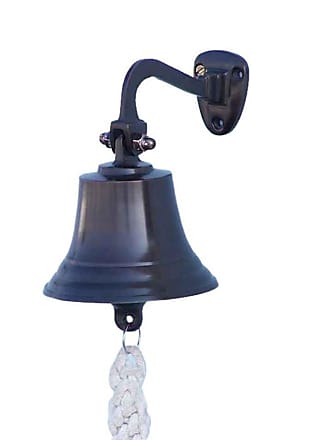 Hampton Nautical 3xglass-101 Bronze Hanging Ships 6 Bell-Nautical Decoration, 6 inch