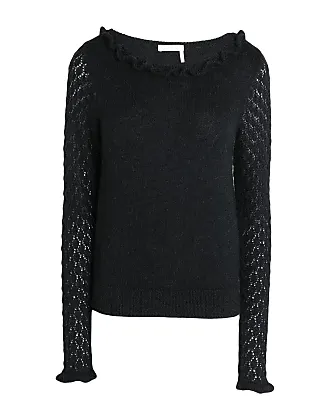 See by chloe - long sweater with slits wool 2024 drawstring side tie round neck knit