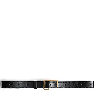 Thelma Belt - Black - Split cowhide leather - Sézane