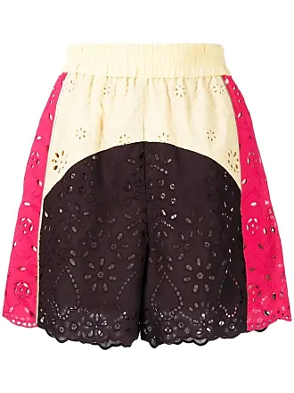 Natasha Zinko floral-print fleece shorts - Multicolour