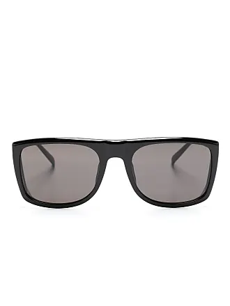 Men's Black Rollagas Geometric Square Frame Sunglasses