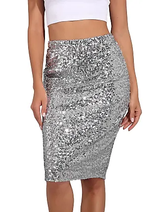 Alysi sequin-embellished midi skirt - Grey