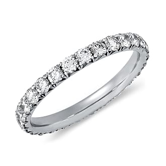 Blue Nile French Pave Diamond Eternity Ring in 14k White Gold (1 ct. tw.)