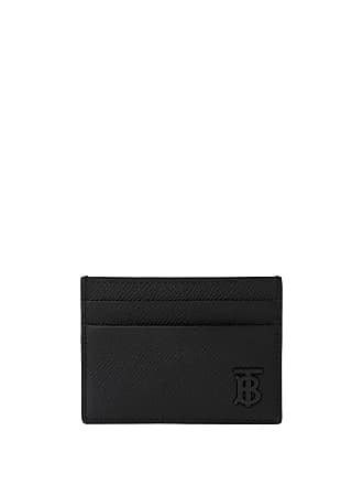Burberry Navy Blue/Black London Check Canvas And Leather Sandon Card Holder  Burberry
