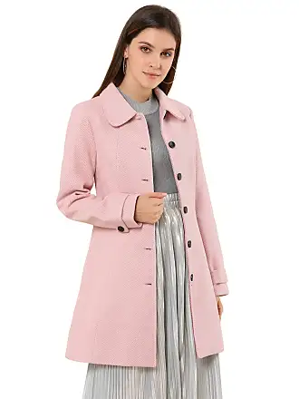 Ava Adore tied-waist faux-fur collar coat - Pink