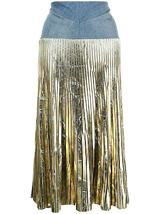 Metallic pleated skirt - Women