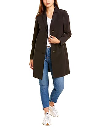 WOMENS LADIES DOUBLE BREASTED MAC BELTED COAT CANVAS SMART JACKET TRENCH PARKA 