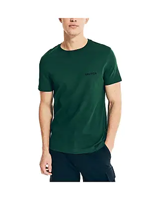 Nautica mens Short Sleeve Solid Crew Neck T-shirt T Shirt, Melon