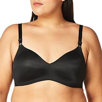 Warner's Womens No Side Effects Underarm-Smoothing Comfort with Breathable Mesh Wireless Lightly Lined T-Shirt Bra Rm3481a, Black with Mesh, 40DD