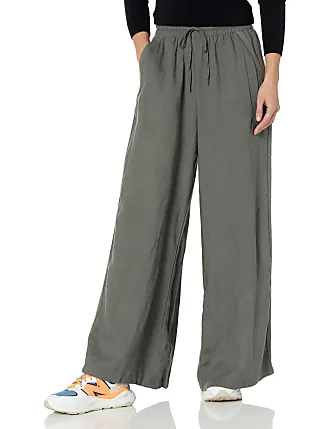 Pull&Bear relaxed linen pants in olive green