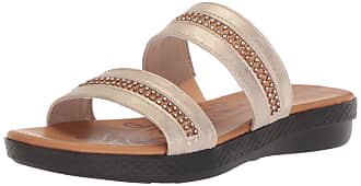 Easy Street Womens Dionne Flat Sandal, Gold/Metallic, 6 N US