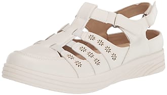 Easy Street Womens Rozene Mary Jane Flat, White, 8.5 Narrow