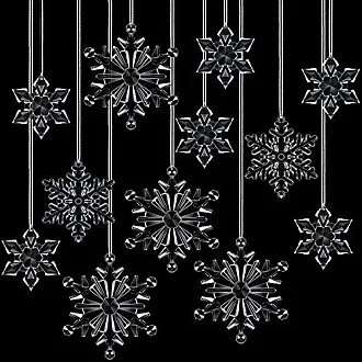  Blulu 3 Piece Winter Snowflake Decorations White