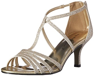 Easy Street Womens Gaze Dress Sandal, Gold Glitter, 7.5 M US