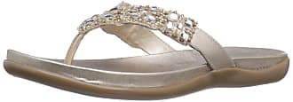 Kenneth Cole Reaction womens Glam-athon Thong Sandal, CHAMPAGNE, 8.5