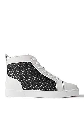 Christian Louboutin Louis Orlato Flat High Top Sneaker in Bk01-Black