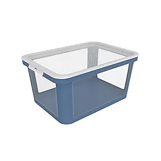 Rotho Evo Easy Storage Box 15L with Lid, Food-Safe Plastic (PP) BPA-Free,  Blue/Transparent, 15L (39 x 28 x 23 cm) : : Home & Kitchen
