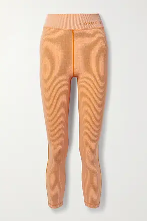 CORDOVA Striped ribbed stretch-merino wool leggings