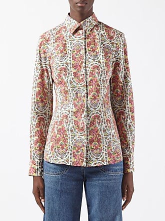 Sonia Rykiel Vintage Papyrus Print Satin Shirt