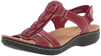 clarks ladies red sandals