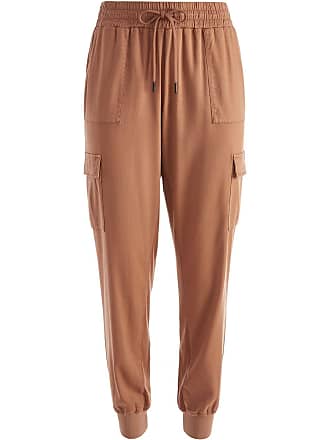 Alice & Olivia Joanna cargo track trousers - women - Rayon/TENCEL/Spandex/Elastane - L - Brown