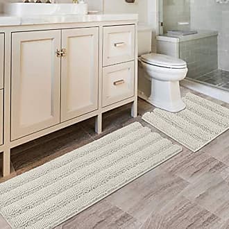 Ashler Runners Bathroom Rugs Long Non Slip Bathroom Rug Sets 2 Piece, Water  Absorbing Bath Mat Ultra Soft Shower Rugs, Plush Machine Wa