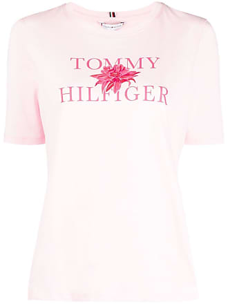 Crewneck & Pull On Style Tommy Hilfiger Girls Short Sleeve Scoop Neck T-Shirt Flag Logo Print 