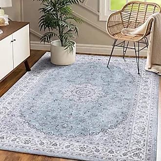 CAROMIO 5' x 8' Living Room Large Area Rug Washable Rugs for Bedroom  Non-Slip Carpet, 1 Piece, Dark Grey