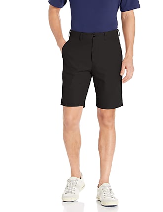 Louis Raphael mens Golf Performance Soil Wicking Golf Flat Front Shorts, Black, 32 US