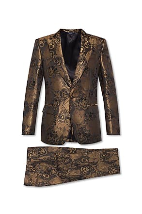 Mens Suits Dolce & Gabbana Suits Dolce & Gabbana Cotton Single-breasted Suit in Brown for Men 