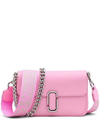 Marc Jacobs Snapshot Bag In Baby Pink And Red Leather With Polyurethane  Coating