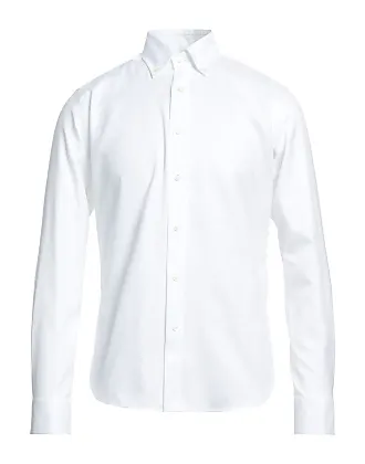 Men's White Button Up Collar Dress Shirt