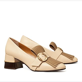 tory burch buckle heel loafer