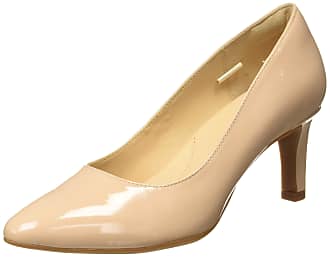 Clarks Calla Rose Womens Wide Court Shoes 4 Cream