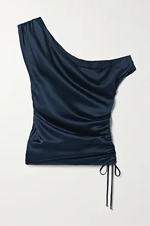 CAMI NYC Dariah one-shoulder embellished stretch-silk satin