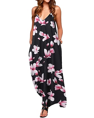Alysofia Womens Summer Bohemian Gradient Printed Strapless Loose Comfy Pleated Casual Beach Party Long Maxi Dress 