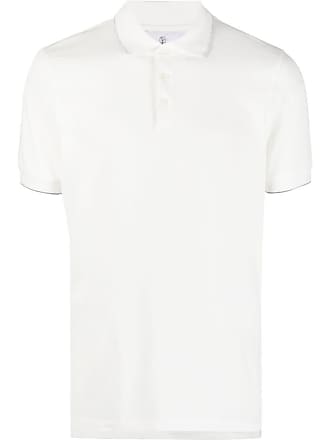Polo shirts Brunello Cucinelli - Embroidered logo white polo shirt -  M0T619779GCL087