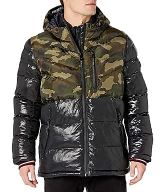 tommy hilfiger chevron quilted bomber