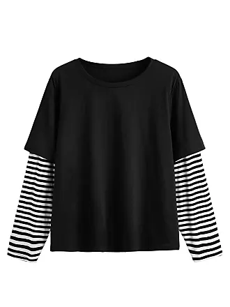 Floerns Women's Plus Size Solid Short Sleeve Twist Open Back Tee Shirt  Black L at  Women's Clothing store