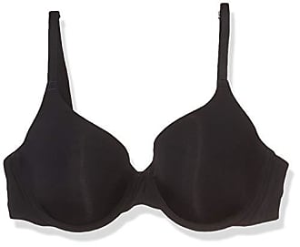 Warner's Womens Cloud 9 Underwire Lace Back Contour Bra, Rich Black, 36C