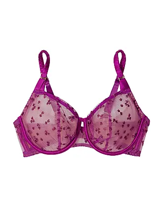 Buy BRALA Women Purple Self Design Georgette Silk Blend Bra and
